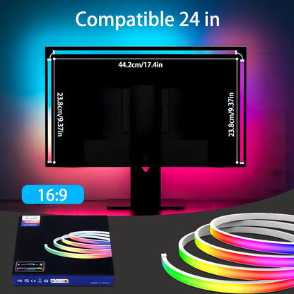 Smart Gaming LED Strip Lights Computer Sync Light Strip Monitor RGB Screen LED Backlight for Gaming Room Atmosphere Decor