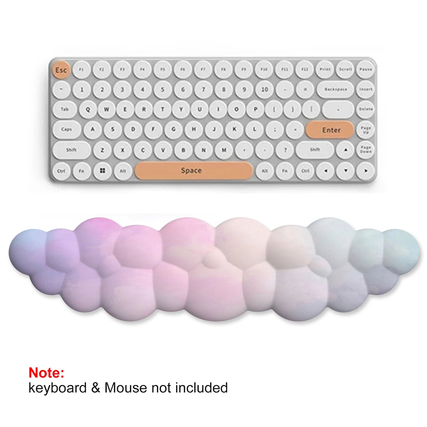 Cloud Wrist Rest Ergonomic Mousepad Keyboard Mouse Pad with Wrist Rest Non-Slip Pad for Home Office Accessories