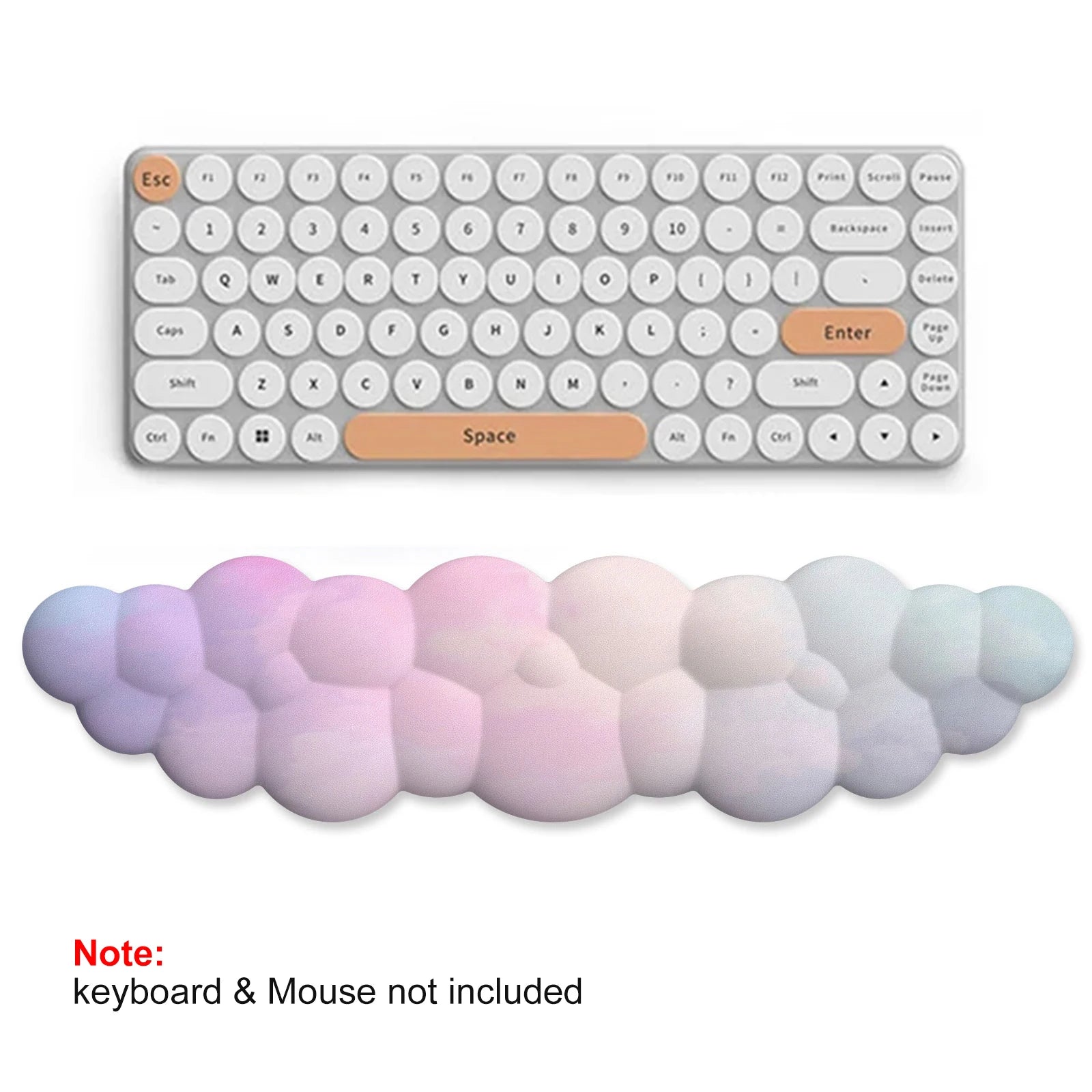 Cloud Wrist Rest Ergonomic Mousepad Keyboard Mouse Pad with Wrist Rest Non-Slip Pad for Home Office Accessories