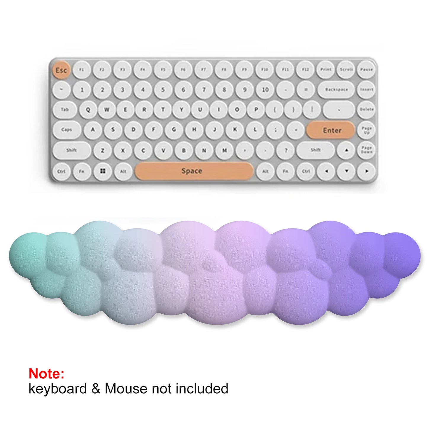 Cloud Wrist Rest Ergonomic Mousepad Keyboard Mouse Pad with Wrist Rest Non-Slip Pad for Home Office Accessories