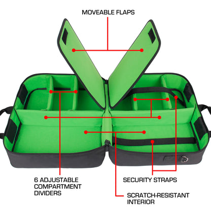 Xbox Series X Case Compatible with Xbox Series Controller, Customizable Interior (Green)
