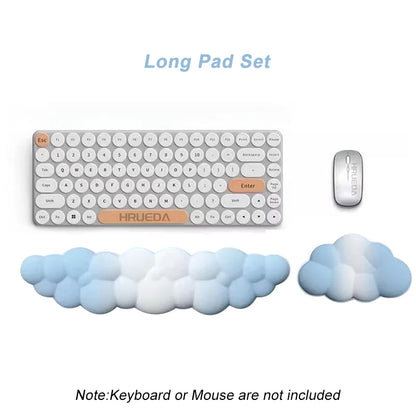 Cloud Wrist Rest Ergonomic Mousepad Keyboard Mouse Pad with Wrist Rest Non-Slip Pad for Home Office Accessories