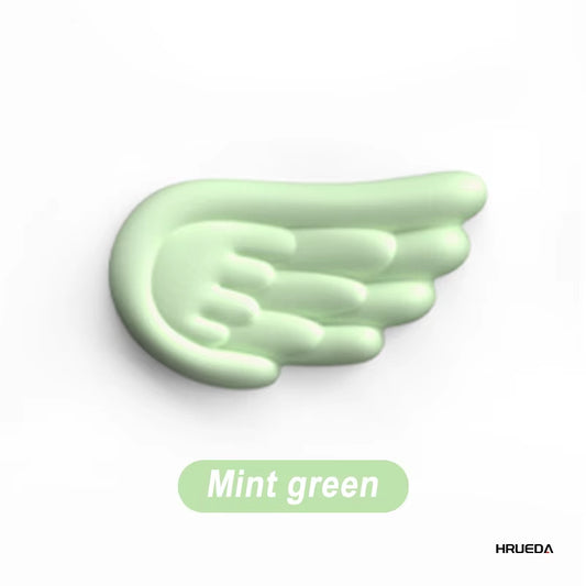 Ergonomic Mouse Pad Wrist Rest Waterproof Leather Office Wrist Rest Pad with Wings Design Keyboard Hand Rest